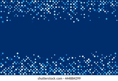 Blue abstract background with dots. Vector paper illustration.