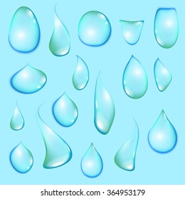 Blue abstract background with drops and copy space - no transparency applied art
