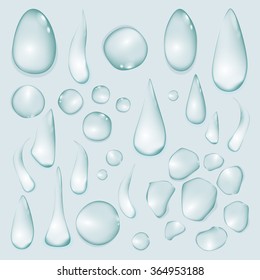 Blue abstract background with drops and copy space - no transparency applied art