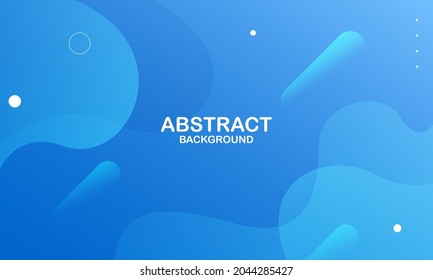 Blue abstract background. Dynamic shapes composition. Vector illustration