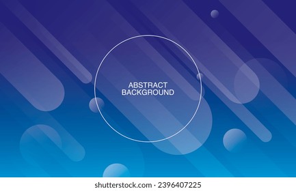 Blue abstract background. Dynamic shapes composition
