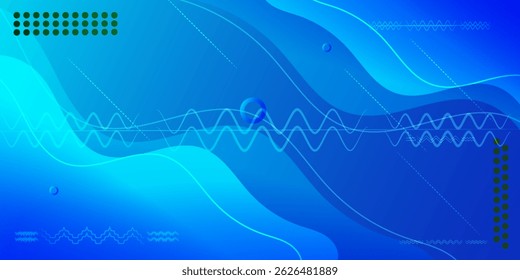 Fundo abstrato azul. Composição de formas dinâmicas. Ilustração vetorial