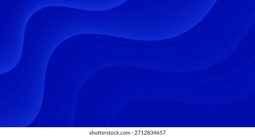 Blue abstract background.  Dynamic sound wave. Design element. Vector illustration
