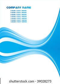 Blue abstract background with editable text for company - Vector