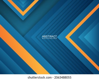 fondo abstracto azul con elegante corte de papel, líneas y sombra