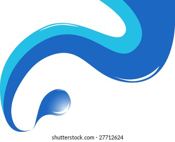 Blue abstract background. Environment vector illustration.