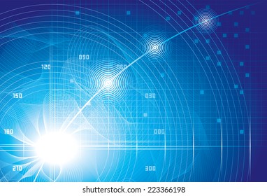 Blue abstract background. Eps8. CMYK. Organized by layers. Global colors. Gradients used.