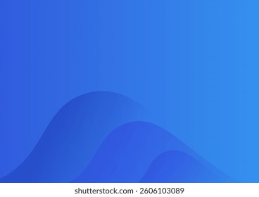 Blue abstract background with fading waves
