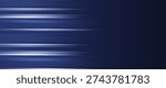 Blue abstract background with fast movement, sharp horizontal light lines, energy speed lines.