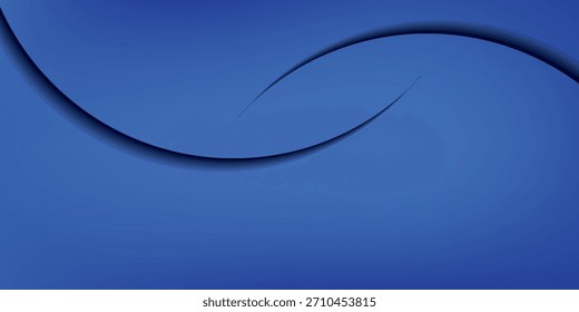 Blauer abstrakter Hintergrund mit gekrümmten Ebenen mit subtilen Schatteneffekten, die eine moderne und dynamische visuelle Textur schaffen.