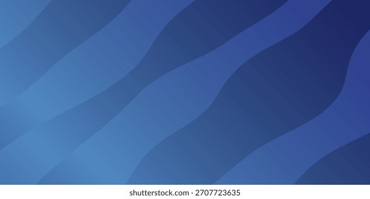 A blue abstract background featuring a wavy pattern with a gradient effect and geometric shapes. The design has a modern and dynamic feel.