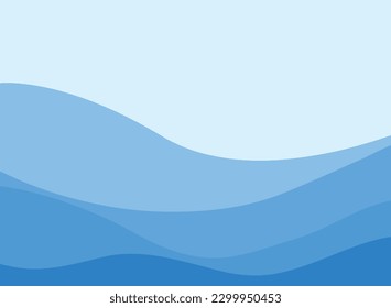Ilustración del material de diseño plano de fondo abstracto azul