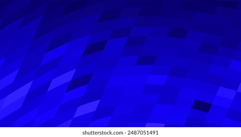 Blauer abstrakter Hintergrund mit fließenden geometrischen Linien
