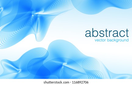 Blue Abstract Background - Abstract flowing water background.  File is EPS 10 format, using 3 global color swatches.