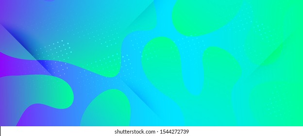 Blue Abstract Background. Fluid Shapes. 3d Minimal Poster. Futuristic Wave Flyer. Dynamic Background. Dotted Fluid Colorful. Neon 3d Gradient Poster. Wave Liquid Banner. Graphic Background.