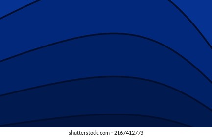 Blue abstract background in the form of a wave. Wavy background design without gradient effect in Blue. Modern illustration for business. vector design