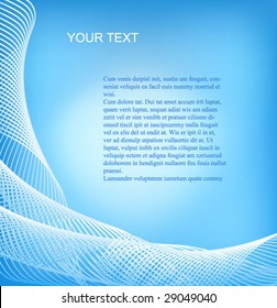 Blue Abstract Background with free space for text, vector illustration