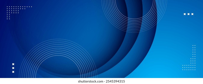 blue abstract background with geometric element. technology banner design