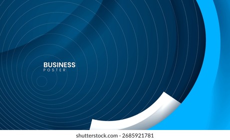 blauer abstrakter Hintergrund mit geometrischem Element. ideal für Business-Banner, Firmenposter, Website, Hintergrundbilder Desktop oder Präsentation