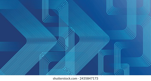 Fondo abstracto azul. Patrón de líneas geométricas. Diseño moderno de líneas degradadas azules. Elementos de línea simples.eps 10