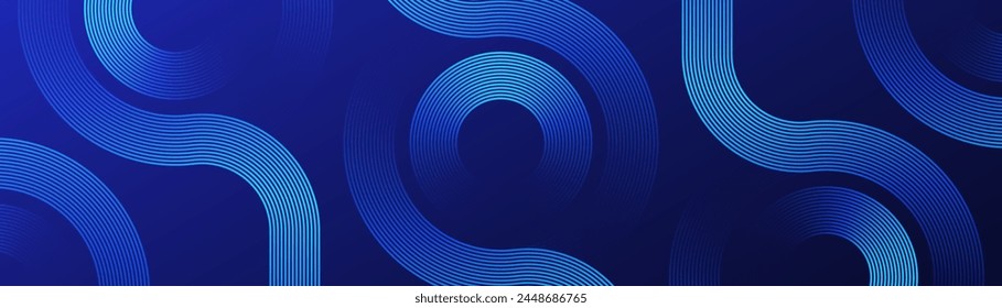 Blue abstract background. Geometric lines pattern. Modern shiny blue gradient lines. Futuristic technology graphic design. Suit for business, cover, header, wallpaper, corporate, website, flyer