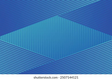 Fondo azul abstracto. Patrón de líneas geométricas. Modernas líneas degradadas de color azul brillante. Diseño de fondo futurista de tipo tecnológico.
