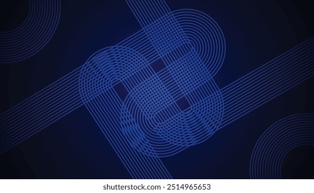 Blue abstract background. Geometric lines pattern. Modern shiny blue gradient lines.