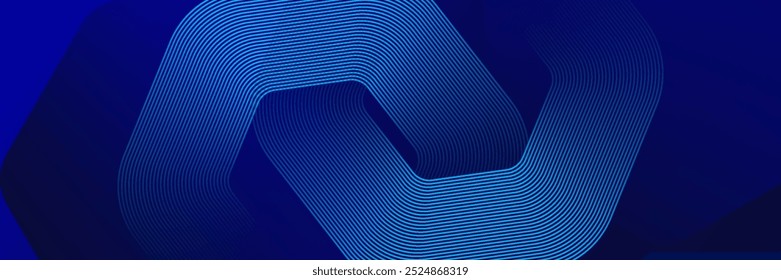 Fundo abstrato azul. Padrão de linhas geométricas. Modernas linhas de gradiente azul brilhante. Design gráfico de tecnologia futurista. vetor