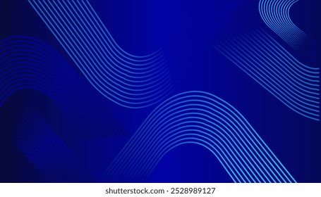 Blue abstract background. Geometric lines pattern. Modern shiny blue gradient lines. Futuristic technology graphic design. Suit for business, cover, header, wallpaper, corporate, website, flyer