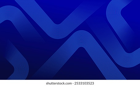 Blue abstract background. Geometric lines pattern. Modern shiny blue gradient lines. Futuristic technology graphic design. Suit for business, cover, header, wallpaper, corporate, website, flye