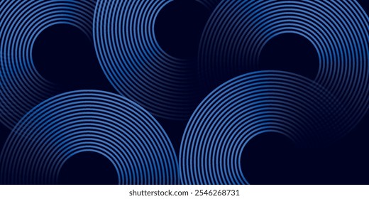 Fundo abstrato azul. Padrão de linhas geométricas. Modernas linhas de gradiente azul brilhante