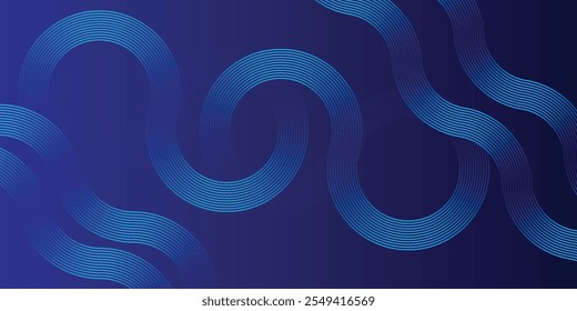 Fundo abstrato azul. Padrão de linhas geométricas. Modernas linhas de gradiente azul brilhante. Design gráfico de tecnologia futurista. Terno para negócios, capa, cabeçalho, papel de parede, corporativo, site, folheto