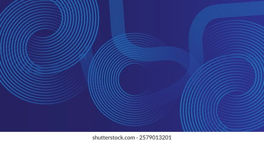 Blue abstract background. Geometric lines pattern. Modern shiny blue gradient lines. Futuristic technology graphic design. 