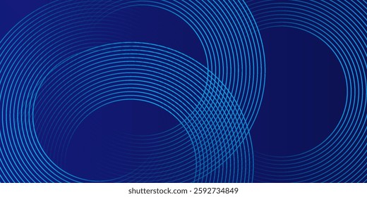 Blue abstract background. Geometric lines pattern. Modern shiny blue gradient lines. Futuristic technology graphic design.