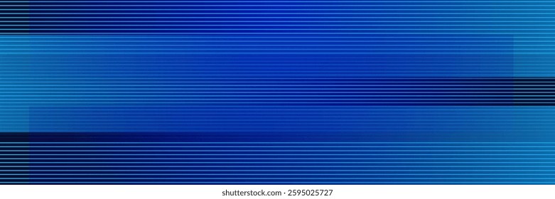 Blue abstract background. Geometric lines pattern. Modern shiny blue gradient lines. Futuristic technology graphic design. Suit for business, cover, header, wallpaper