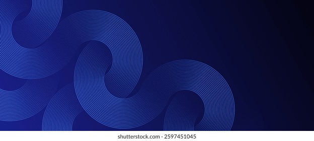 Blue abstract background. Geometric lines pattern. Modern shiny blue gradient lines. Futuristic technology graphic design. Suit for business, cover, header, wallpaper, corporate, website, flyer