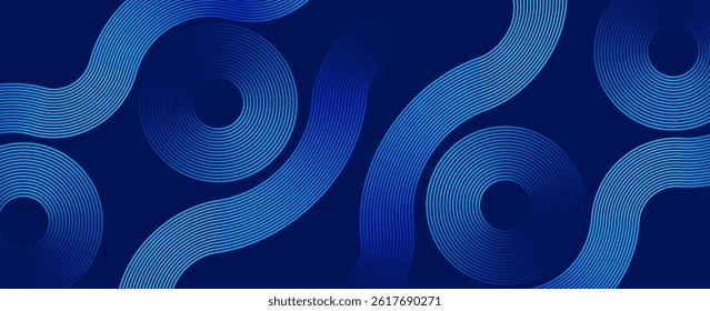 Blue abstract background. Geometric lines pattern. Modern shiny blue gradient lines. Futuristic technology graphic design. Suit for business, cover, header, wallpaper, corporate, website, eps 10