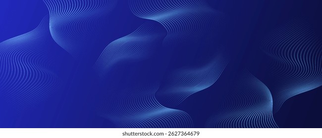 Blue abstract background. Geometric lines pattern. Modern shiny blue gradient lines. Futuristic technology graphic design