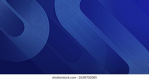 Blue abstract background. Geometric lines pattern. Modern shiny blue gradient lines. Futuristic technology graphic design. Suit for business, cover, header, wallpaper, corporate, website, flyer