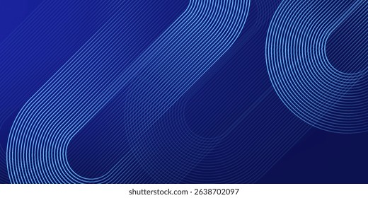 Blue abstract background. Geometric lines pattern. Modern shiny blue gradient lines. Futuristic technology graphic design. Suit for business, cover, header, wallpaper, corporate, website, flyer