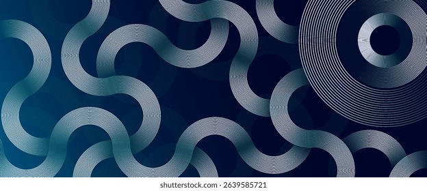 Blue abstract background. Geometric lines pattern. Modern shiny blue gradient lines. Futuristic technology graphic design. Suit for business, cover, header, wallpaper, corporate, website, flyer