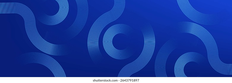 Blue abstract background. Geometric lines pattern. Modern shiny blue gradient lines. Futuristic technology graphic design.