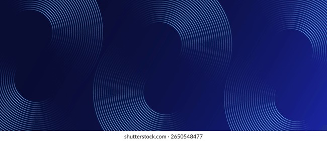 Fundo abstrato azul. Padrão de linhas geométricas. Modernas linhas de gradiente azul brilhante. Design gráfico de tecnologia futurista.