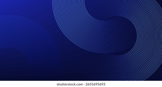 Blauer abstrakter Hintergrund. Geometrisches Linienmuster. Moderne glänzende blaue Farbverlauf-Linien. Futuristische Technologie Grafikdesign. Anzug für Business, Umschlag, Kopfzeile, Tapete, Corporate, Website, Flyer