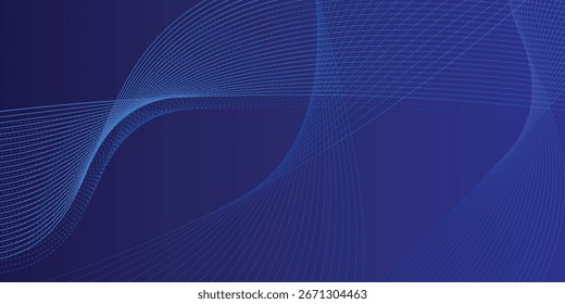 Blue abstract background. Geometric lines pattern. Modern shiny blue gradient lines. Futuristic technology graphic design.Aesthetic art.Eps 10