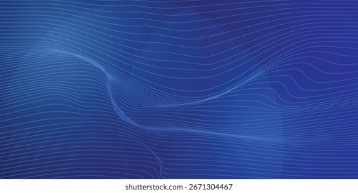 Blue abstract background. Geometric lines pattern. Modern shiny blue gradient lines. Futuristic technology graphic design.Aesthetic art.Eps 10