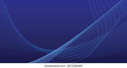 Fondo abstracto azul. Patrón de líneas geométricas. Líneas degradadas azules brillantes modernas. Diseño gráfico de tecnología futurista.Arte estético.Eps 10