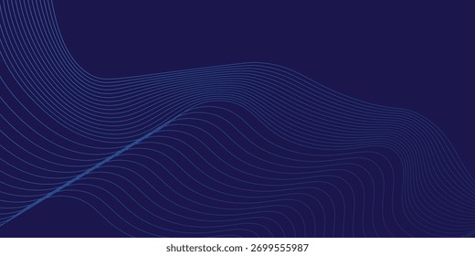 Fondo abstracto azul. Patrón de líneas geométricas. Líneas degradadas azules brillantes modernas. Diseño gráfico de tecnología futurista. Traje para el negocio, cubierta, cabecera, Fondo de pantalla, corporativo, Sitio web, volante