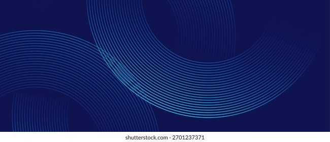 Fundo abstrato azul. Padrão de linhas geométricas. Modernas linhas de gradiente azul brilhante. Design gráfico de tecnologia futurista. Terno para negócios, capa, cabeçalho, papel de parede, corporativo, site, folheto