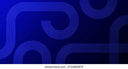 Blue abstract background. Geometric lines pattern. Modern shiny blue gradient lines. Futuristic technology graphic design. Suit for business, cover, header, wallpaper, corporate, website, flyer